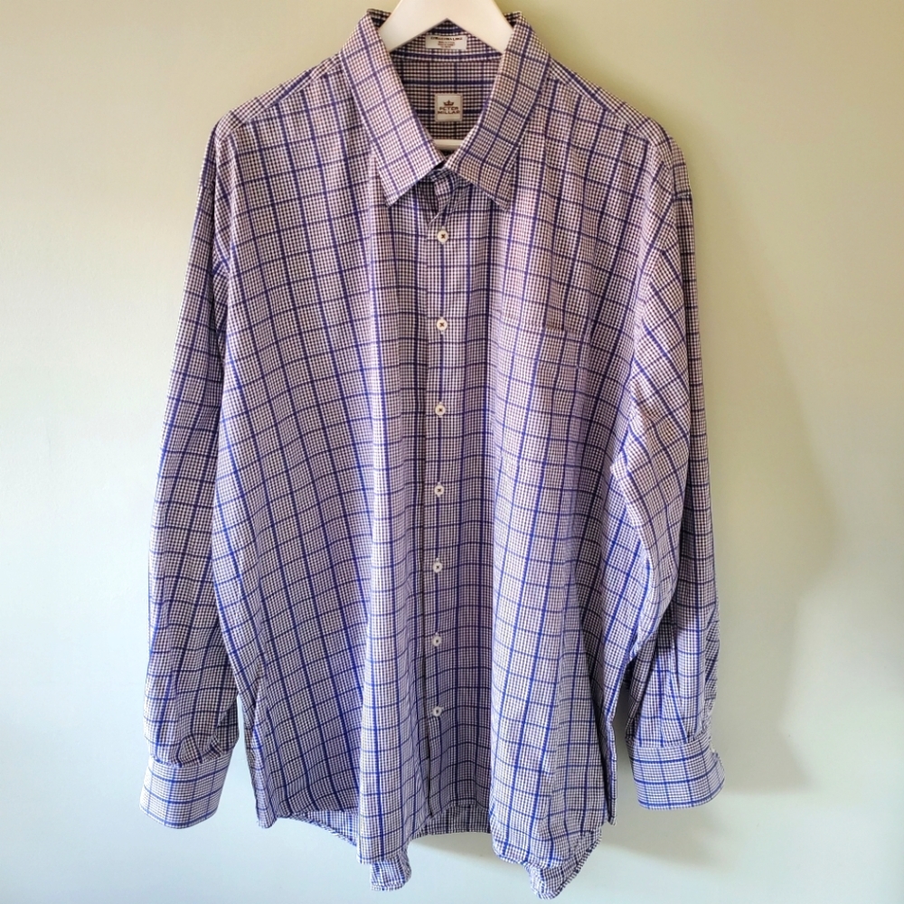 NWOT Peter Millar XXL Check Gingham Button Down Dress Shirt Old Money Preppy